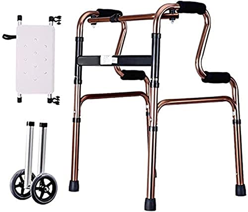 OIJHHFYGDK Gehhilfe Walker Mobilität Gehhilfe Erwachsene Ältere Stehen Aufrechte Gehhilfen Senioren, Älterer Sitz Und Räder, Verstellbare Gehhilfen Zielstrebigkeit (2# 2#) von OIJHHFYGDK