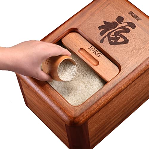OIJHHFYGDK Getreidespender mit Stempel, Reisbehälter mit Deckel, für Mehl, Zucker, gemahlenen Kaffee, Lebensmitteleimer für Hunde und Katzen, Küchenaufbewahrungsorganisation von OIJHHFYGDK
