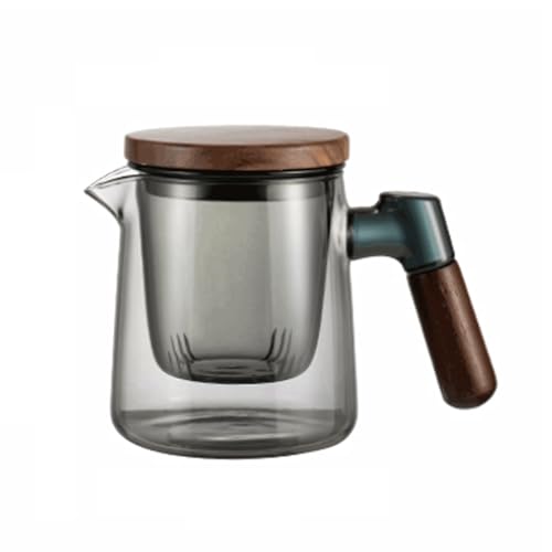 OIJHHFYGDK Glas-Arbeitsplatte mit Deckel, Blume, mit herausnehmbarem Teefilter, 16,5 oz/470 ml von OIJHHFYGDK