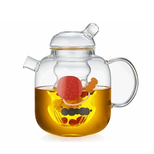 OIJHHFYGDK Glasarbeitsplatte mit Sieb und Deckel, transparentes Haushaltsset, großes Fassungsvermögen 45,7 oz/1300 ml von OIJHHFYGDK