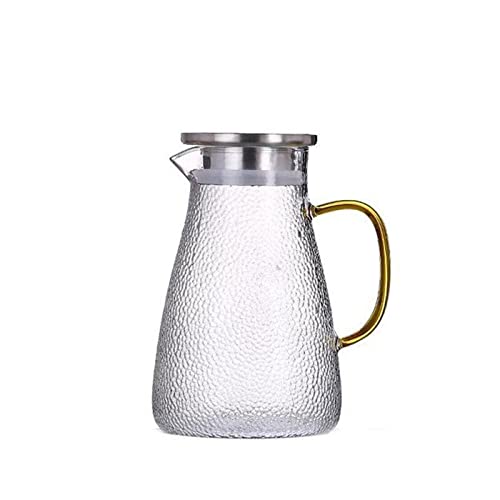 OIJHHFYGDK Haushaltsglas mit großem Fassungsvermögen und Deckel aus Edelstahl 304, Saftkrug für kaltes Wasser, explosionsgeschütztes Kaffee-/Teekessel-Set von OIJHHFYGDK