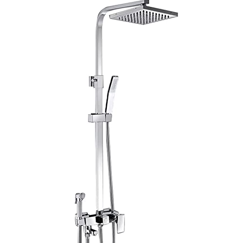 OIJHHFYGDK Hochdruck-Regendusche 3-Wege-Kombination mit Edelstahlschlauch, luxuriöser Regenduschkopf mit 4 Einstellungen und Handbrause von OIJHHFYGDK