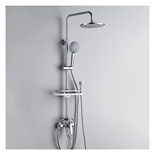 OIJHHFYGDK Hochdruck-Regenduschkopf, kombinierte Handbrause mit Verlängerungsarm, verstellbar in Höhe und Winkel, Dusche mit hohem Durchfluss von OIJHHFYGDK
