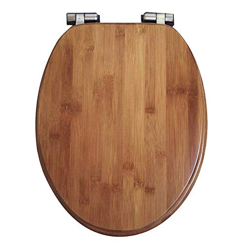 OIJHHFYGDK Holz Wc Sitz Langlebig Soft Close Scharnier WC Deckel Abdeckung mit Armaturen Badezimmer von OIJHHFYGDK