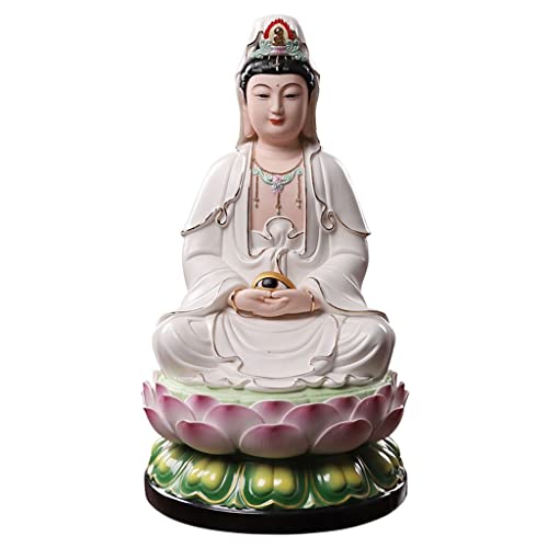 OIJHHFYGDK Keramik Avalokitesvara Buddha Statue Haushalt Verehrung Gott Statue Ornament Zen Dekoration Buddha Statue von OIJHHFYGDK