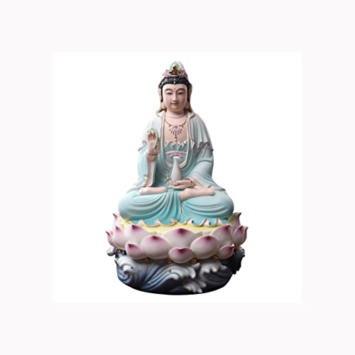 OIJHHFYGDK Keramik Südchinesisches Meer Avalokitesvara Buddha Statue Ornament Home Wohnzimmer verankert Vollfarbige Avalokitesvara Buddha Dekoration Buddha Statue von OIJHHFYGDK