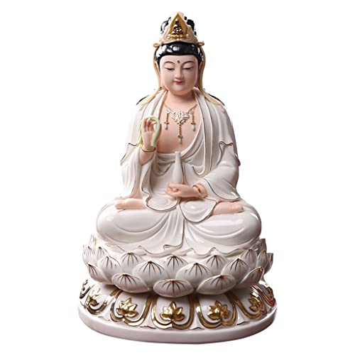 OIJHHFYGDK Keramik Südchinesisches Meer Avalokitesvara-Statue Heimtextilien Avalokitesvara-Buddha-Statue Ping An Avalokitesvara-Bodhisattva Avalokitesvara-Statue Ornament Buddha-Statue von OIJHHFYGDK