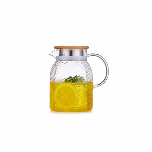 OIJHHFYGDK Klassischer Teekessel aus Glas für zu Hause mit großem Fassungsvermögen, Kühlwasserkanne mit Griff, Teebereiter, Teeservice, Behälter, einfach zu verwenden von OIJHHFYGDK
