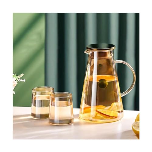 OIJHHFYGDK Klassischer großer Glas-Früchteteekessel für den Haushalt mit Griff, Teekocher, Teeset, 1800 ml/63,4 oz, einfach zu bedienen von OIJHHFYGDK