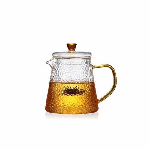 OIJHHFYGDK Klassisches Glas mit großem Fassungsvermögen und Einsatz, gehämmerter Wassertopf für den Hausgebrauch, Obstteekessel, Teekocher, Teeservice, Behälter, einfach zu bedienen von OIJHHFYGDK