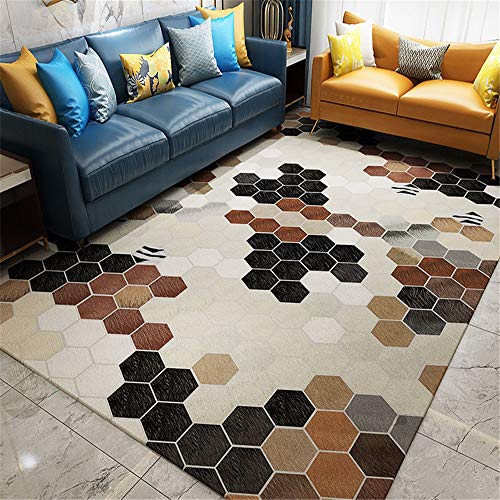 OIJHHFYGDK Mat Stitching Fußmatten Postmodern Light Luxury Rechteckige Home Decoration Schlafzimmer von OIJHHFYGDK