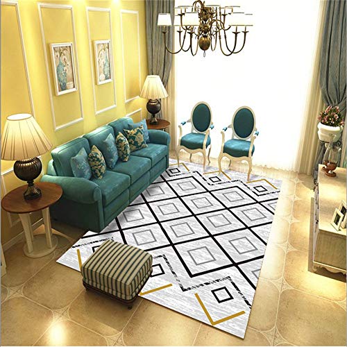 OIJHHFYGDK Matte Geometrische Abstrakte Schlafzimmer Nachttisch Haushalt Boden Matte Zimmer Fügen Sie Moderne Geschmack Schlafzimmer von OIJHHFYGDK