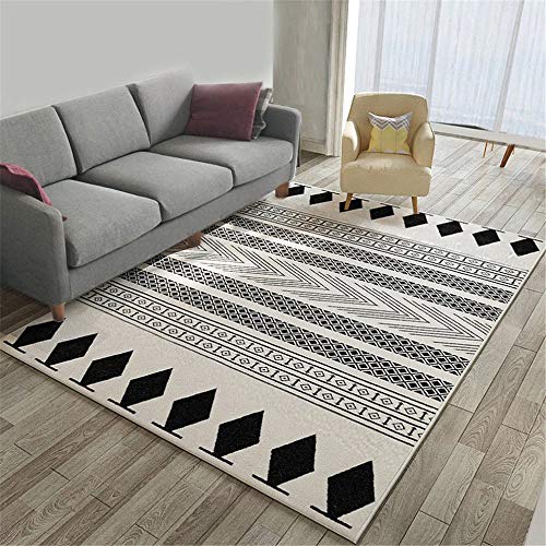 OIJHHFYGDK Matte Schwarz und Weiß Rhombus Nordic Sofa Couchtisch Kissen Schlafzimmer Einfache Moderne Haushalt Rechteck Schlafzimmer von OIJHHFYGDK