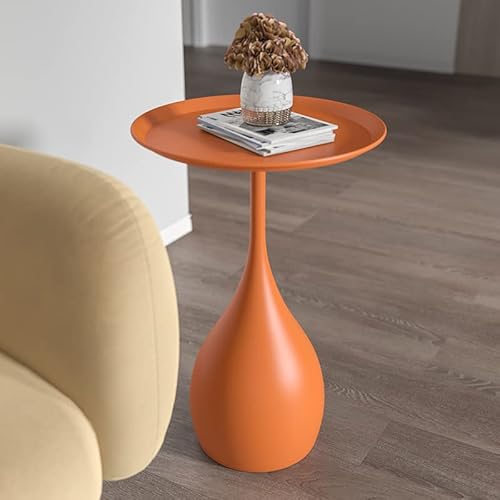 OIJHHFYGDK Moderner Beistelltisch aus Metall mit oberem Tablett, kleiner, runder Couchtisch und Couchtisch, einfache Montage für Schlafzimmer, eleganter Beistelltisch von OIJHHFYGDK