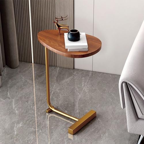 OIJHHFYGDK Moderner Beistelltisch mit C-förmigen Metallbeinen für Wohnzimmer und Schlafzimmer, kleiner Beistelltisch mit Tablett für Sofa, 30 x 36 x 62 cm von OIJHHFYGDK