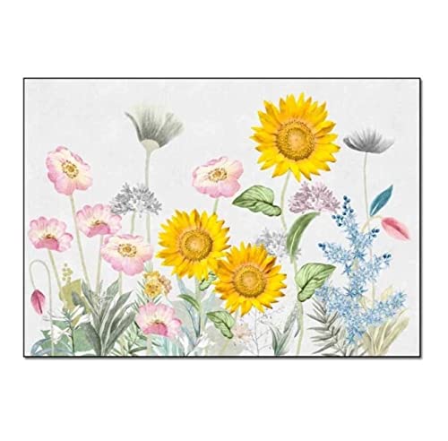 OIJHHFYGDK Modernes Zuhause Weiches Idyllisches Aquarell Blumen Sulower Schlafzimmer Vintage von OIJHHFYGDK