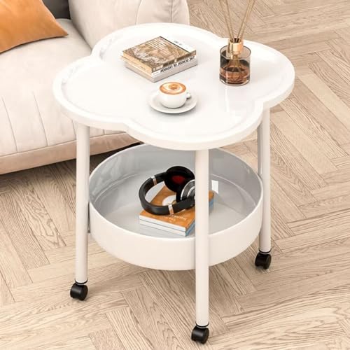 OIJHHFYGDK Ovaler Beistelltisch in Eiform, kleiner Nachttisch unter dem Sofa, für Wohnzimmer und Schlafzimmer von OIJHHFYGDK