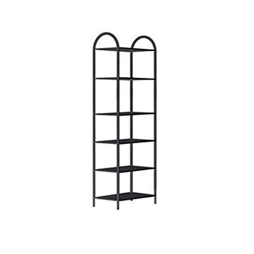 OIJHHFYGDK Schuhregal Metall-Schuhregal Multifunktionales Schuhturmregal Schuhaufbewahrungs-Organizer für Wohnzimmer Eingangsbereich Flur und Garderobe Schwarze Schuhaufbewahrung (Größe: D) (B) von OIJHHFYGDK
