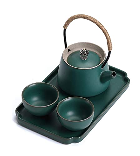 OIJHHFYGDK Teeservice, Kaffeetassen-Set, Teetassen-Set, Teeservice, chinesisches Vintage-Set, 2 Teetassen und Teetablett. Set, Teetassen-Set, Teekannen-Set (C 1 Set) (eine Farbe 1 Set) von OIJHHFYGDK