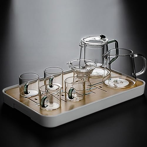 OIJHHFYGDK Teeservice, Teeservice für Erwachsene, Teeservice im Teeservice-Stil, komplettes Glas-Teeservice, kleines Teeservice fürs Büro, A (C) von OIJHHFYGDK