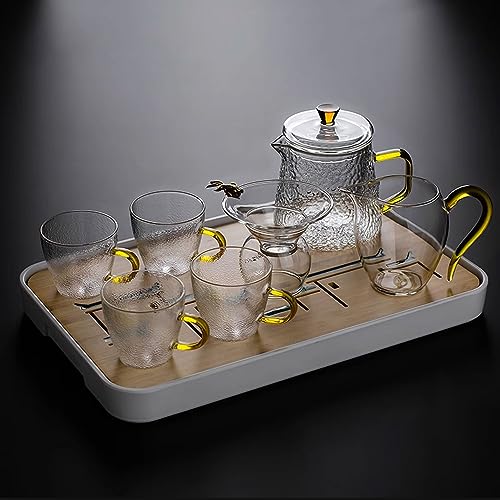 OIJHHFYGDK Teeservice, Teeservice für Erwachsene, Teeservice im Teeservice-Stil, komplettes Glas-Teeservice, kleines Teeservice fürs Büro,A (D) von OIJHHFYGDK