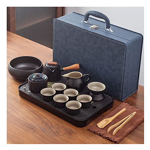 OIJHHFYGDK Teeservice, chinesisches Teeservice, Gongfu-Teeservice, Set, Teeservice, tragbares Reise-Teeservice – handgefertigtes Gongfu-Teeservice, A (A) von OIJHHFYGDK