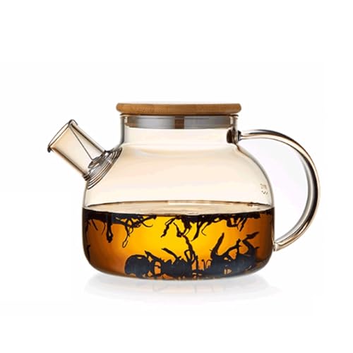 OIJHHFYGDK Teesieb aus Glas, abnehmbar, Edelstahl, Blumen-Set, großes Fassungsvermögen, 35,1 oz/1000 ml von OIJHHFYGDK