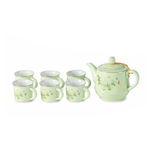 OIJHHFYGDK Tischkeramik mit Deckel, mit Filterspitze und herausnehmbarem Sieb für losen Tee, 13,3 oz/380 ml von OIJHHFYGDK