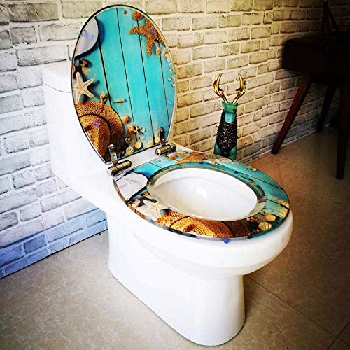 OIJHHFYGDK Toilettensitz Seestern-Toilettendeckel mit verstellbarem Scharnier, Schnellverschluss, verdickter Badezimmerdeckel für V-/U-/O-förmige Toiletten, eine Farbe, 40–48 cm x 33–38 cm OIJHHFYGDK Toilettensitz Seestern-Toilettendeckel mit verstellbarem Scharnier, Schnellverschluss, verdickter Badezimmerdeckel für V-/U-/O-förmige Toiletten, eine Farbe, 40–48 cm x 33–38 cm von OIJHHFYGDK