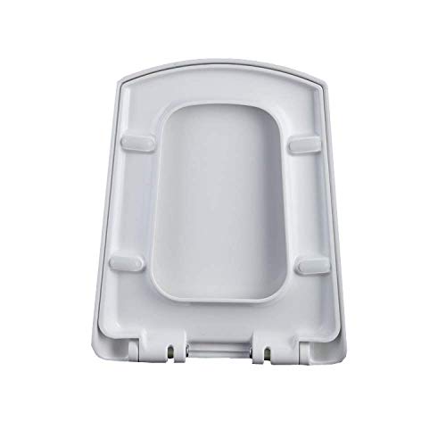 OIJHHFYGDK Toilettensitz mit verdickten Scharnieren mit Absenkautomatik, Oben montiert, extrem widerstandsfähiger WC-Sitz für trapezförmige Toilettensitze, Weiß, 44–49 * 38 cm OIJHHFYGDK Toilettensitz mit verdickten Scharnieren mit Absenkautomatik, Oben montiert, extrem widerstandsfähiger WC-Sitz für trapezförmige Toilettensitze, Weiß, 44–49 * 38 cm von OIJHHFYGDK