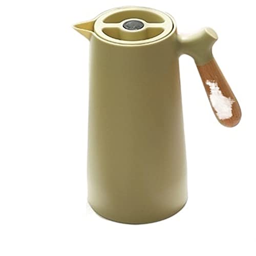 OIJHHFYGDK Wärmeerhaltungskessel Wärmeerhaltungskessel Einfache Kaffeekanne Wärmeerhaltungsflasche mit Holzgriff von OIJHHFYGDK