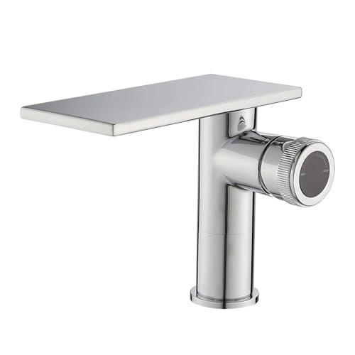 OIJHHFYGDK Wasserhahn, Messing Badezimmer Wasserhahn Wasserfall Badewanne Waschbecken Waschbecken Heiß & Kalt Mischbatterie Waschtisch Wasserhahn von OIJHHFYGDK