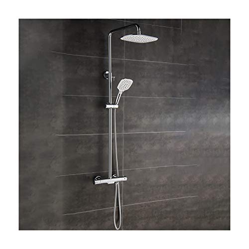 Regendusche Duschset Komplettset Duscharmatur Kombi-Set Wanddusche Regenmischer Messing mit Wasserfall-Badewannenauslauf 3 Mod Handbrause von OIJHHFYGDK