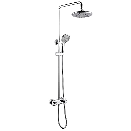 Regendusche Duschset Messing Duscharmatur Kombi-Set Wanddusche Regenmischer Doppelgriff Dusche mit Wasserfall-Badewannenauslauf Handbrause von OIJHHFYGDK