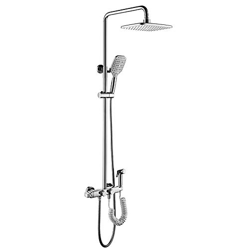 Regendusche Duschset Statische Duscharmaturen Komplettset Wanddusche Regenmischer Messing mit Badewannenauslauf 3 Modi Handbrause C von OIJHHFYGDK