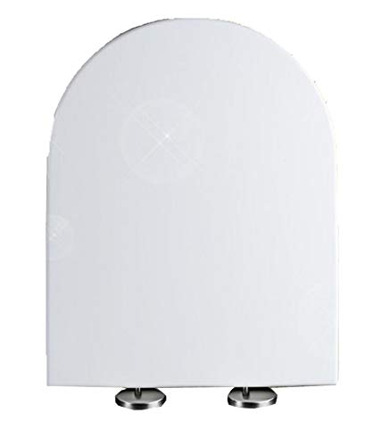 Toilettensitz mit Absenkautomatik, Toilettensitz-kompatibler Toilettensitz mit Absenkautomatik, verstellbarem Scharnier, oben montierter, verdickter Toilettendeckel für V-/U-förmige Toiletten,Weiß-V- Toilettensitz mit Absenkautomatik, Toilettensitz-kompatibler Toilettensitz mit Absenkautomatik, verstellbarem Scharnier, oben montierter, verdickter Toilettendeckel für V-/U-förmige Toiletten,Weiß-V- von OIJHHFYGDK