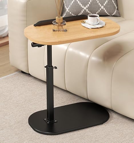 Verstellbarer Beistelltisch, Tisch mit 360° drehbarem Tablett, Laptop-Beistelltisch mit neigbarem Tablett, kleine Beistelltische für Wohnzimmer, Couchtisch mit Ständer von OIJHHFYGDK