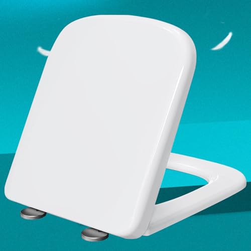 WC-Sitz Absenkautomatik Toilettensitz Selbstschließender Toilettensitz Langsam schließende Toilettensitze Quadratischer Toilettensitz mit Rutschfesten Sitzpuffern und oberen Befestigungsbeschlägen Ve WC-Sitz Absenkautomatik Toilettensitz Selbstschließender Toilettensitz Langsam schließende Toilettensitze Quadratischer Toilettensitz mit Rutschfesten Sitzpuffern und oberen Befestigungsbeschlägen Ve von OIJHHFYGDK