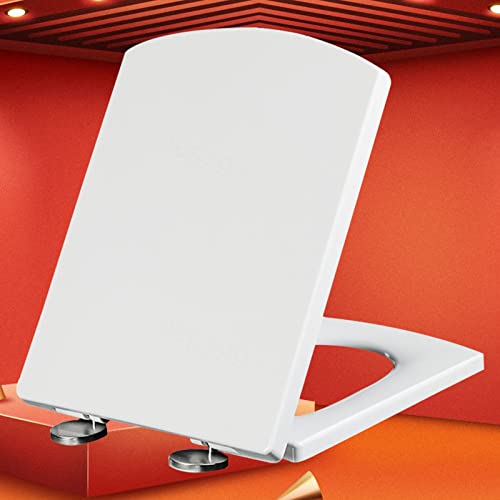WC-Sitz mit Absenkautomatik, Weißer WC-Sitz mit Absenkautomatik, Günstiger WC-Sitz, Einfache Befestigung von oben, Stabiler WC-Klo-Toilettendeckel, Schnellverschluss für einfache Reinigung,Weiß-37 * WC-Sitz mit Absenkautomatik, Weißer WC-Sitz mit Absenkautomatik, Günstiger WC-Sitz, Einfache Befestigung von oben, Stabiler WC-Klo-Toilettendeckel, Schnellverschluss für einfache Reinigung,Weiß-37 * von OIJHHFYGDK