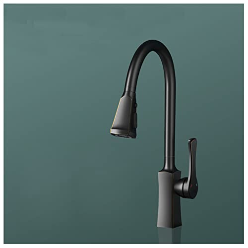 Wasserhahn, ausziehbarer Küchenwasserhahn mit Sprüher, Küchenwasserhahn mit hohem Bogen und ausziehbarem Sprüher, Wasserhahn mit Doppelfunktion, kompatibel mit Küchenspüle, Küchenwasserhähne mit ausz von OIJHHFYGDK