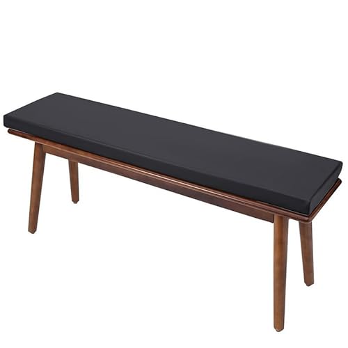 OIJKLA wasserdichte Kissen für Gartenmöbel 140 x 60 x 5 cm (55,2 x 23,6 x 2 Zoll) PU-Leder-Bankkissen Dickes Erkerfenster-Sitzkissen Lange Stuhlauflage für Esszimmerschuhe Banksofa Terrasse von OIJKLA