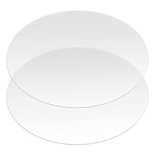 2 Stück runde Acrylplatten, klare Acryl-Kunststoffscheibe, runde Acrylplatte, runde Rohlinge Blätter Schild für Bilderrahmen, Malerei, DIY, Handwerk, Display-Projekte, 30 cm 2 Stück runde Acrylplatten, klare Acryl-Kunststoffscheibe, runde Acrylplatte, runde Rohlinge Blätter Schild für Bilderrahmen, Malerei, DIY, Handwerk, Display-Projekte, 30 cm von OIJOIYOI