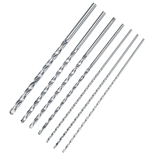 7 Stück 150 mm extra langer Hochgeschwindigkeitsstahl, HSS-Spiralbohrer-Bits, hohe Härte für Holz, Kunststoff, Aluminium, Mauerwerk, Heimwerker-Bits – Durchmesser 2/3/3,5/4/5 mm 7 Stück 150 mm extra langer Hochgeschwindigkeitsstahl, HSS-Spiralbohrer-Bits, hohe Härte für Holz, Kunststoff, Aluminium, Mauerwerk, Heimwerker-Bits – Durchmesser 2/3/3,5/4/5 mm von OIJOIYOI