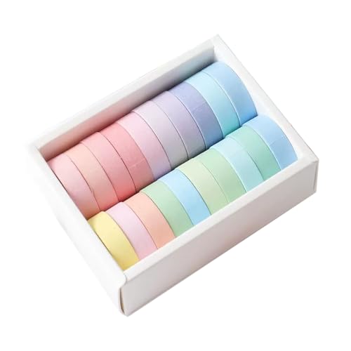 OIODKDEF 20 Rollen Washi Tape Set, Bunt Masking Tape, Beschreibbar Klebeband, Dekorative Washi Tape Kinder, Regenbogenfarben Tape für Scrapbooking, DIY Handwerk Und Verpackung OIODKDEF 20 Rollen Washi Tape Set, Bunt Masking Tape, Beschreibbar Klebeband, Dekorative Washi Tape Kinder, Regenbogenfarben Tape für Scrapbooking, DIY Handwerk Und Verpackung von OIODKDEF