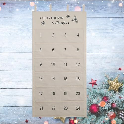OIOYLEY 24 Adventskalender aus Stoff zum Befüllen, Adventskalender als Wandkalender aus Stoff zum Befüllen, wiederverwendbar hochwertig Bestickt, Adventskalender Zum BefüLlen Weihnachtskalender OIOYLEY 24 Adventskalender aus Stoff zum Befüllen, Adventskalender als Wandkalender aus Stoff zum Befüllen, wiederverwendbar hochwertig Bestickt, Adventskalender Zum BefüLlen Weihnachtskalender von OIOYLEY