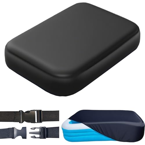 Rechteckige Poolabdeckung für aufblasbaren Pool, passend für Pools unter 330,2 cm L x 213,4 cm B, integriertes Gummiband und zusätzliche Schnalle, um ein Verrutschen zu verhindern, mit von OIOYLEY