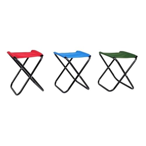 OISE ART STORE Trade Shop - Set 6 Stück Hocker Camping Angeln Mini Strandstuhl faltbar aus Metall Stoff 020227 - von OISE ART STORE