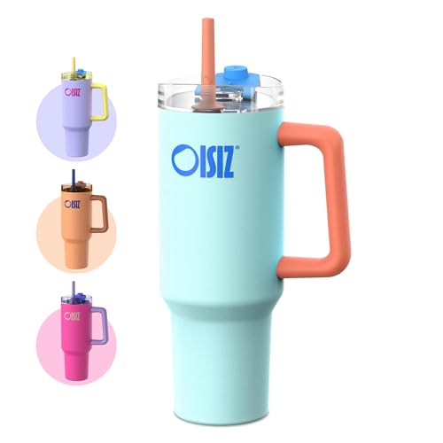 OISIZ Becher mit Griff und Trinkhalm,1200 ml/1.2L Isolierter Edelstah Thermobecher,Wasserflasche EiskaffeeReisebecher,Trinkflasche mit Strohhalm,Deckel zum Schlürfen oder Trinken,BPA-frei OISIZ Becher mit Griff und Trinkhalm,1200 ml/1.2L Isolierter Edelstah Thermobecher,Wasserflasche EiskaffeeReisebecher,Trinkflasche mit Strohhalm,Deckel zum Schlürfen oder Trinken,BPA-frei von OISIZ