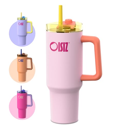 OISIZ Becher mit Griff und Trinkhalm,1200 ml/1.2L Isolierter Edelstah Thermobecher,Wasserflasche EiskaffeeReisebecher,Trinkflasche mit Strohhalm,Deckel zum Schlürfen oder Trinken,BPA-frei OISIZ Becher mit Griff und Trinkhalm,1200 ml/1.2L Isolierter Edelstah Thermobecher,Wasserflasche EiskaffeeReisebecher,Trinkflasche mit Strohhalm,Deckel zum Schlürfen oder Trinken,BPA-frei von OISIZ