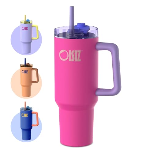 OISIZ Becher mit Griff und Trinkhalm,1200 ml/1.2L Isolierter Edelstah Thermobecher,Wasserflasche EiskaffeeReisebecher,Trinkflasche mit Strohhalm,Deckel zum Schlürfen oder Trinken,BPA-frei OISIZ Becher mit Griff und Trinkhalm,1200 ml/1.2L Isolierter Edelstah Thermobecher,Wasserflasche EiskaffeeReisebecher,Trinkflasche mit Strohhalm,Deckel zum Schlürfen oder Trinken,BPA-frei von OISIZ